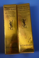 2X YSL Loveshine Candy Glaze 14 Scenic Brown 3.2g - 0.11 oz Full SzLip Gloss