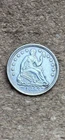 1853 Seated Liberty Half Dime, Arrows At Date. AU Details.