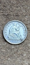 1853 Seated Liberty Half Dime, Arrows At Date. AU Details.