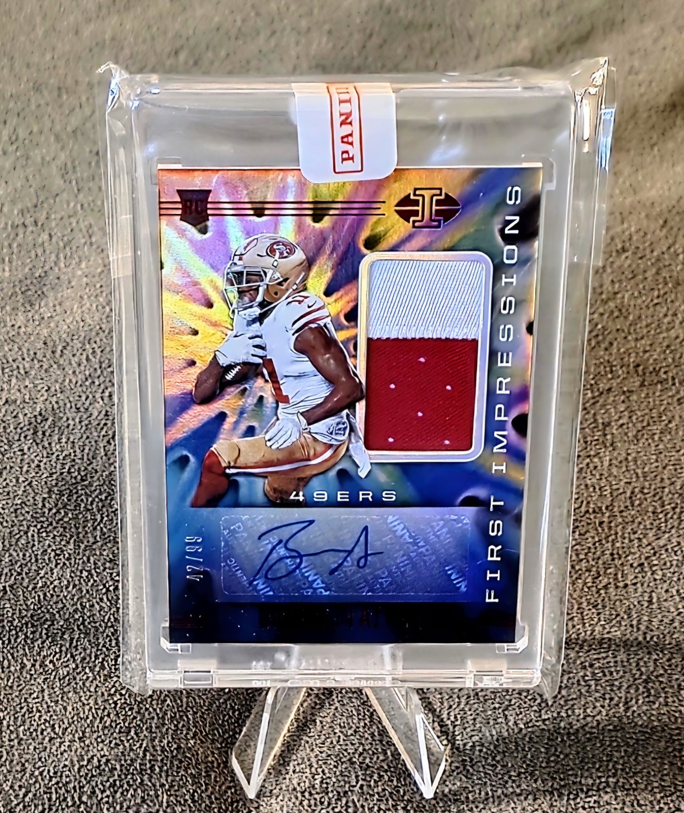 Brandon Aiyuk Panini Illusions #123 Autograph Memorabilia