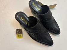 Roper Beth Mules Womens szie 5 Black Dress Casual 09-021-1555-0338