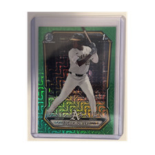 Bowman Chrome 2026 Edgar Montero 1st Green Mega Refractor /99 BCP-139 Athletics