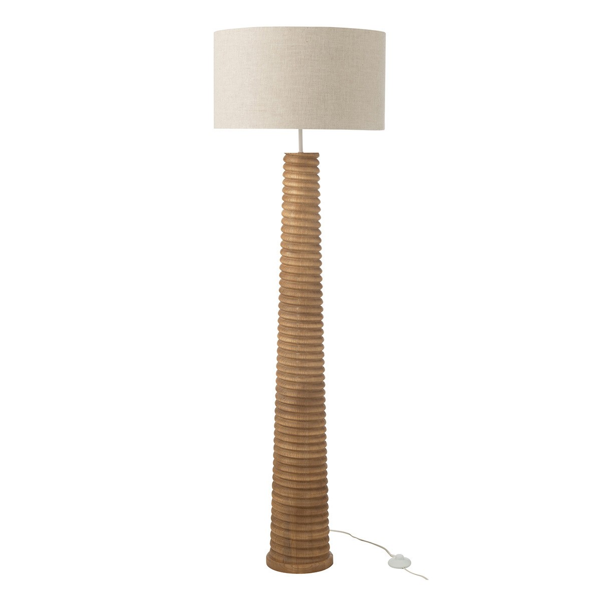 Lampadaire filetage en bois Ailanthus 160cm naturel au design haut de gamme et épuré