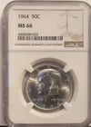 1964 Kennedy Silver Half Dollar 50C MS 66 NGC BLAST WHITE
