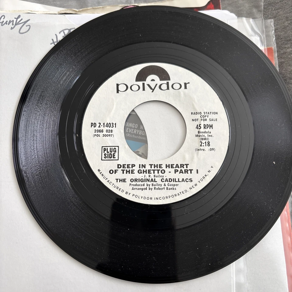 THE ORIGINAL CADILLACS - DEEP IN THE HEART OF THE GHETTO PT 1&2 EX PROMO 1970 - Image 2 of 4