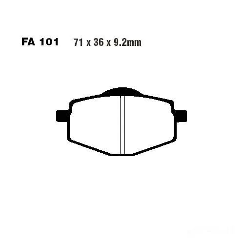 Bremsbelag EBC FA101 Standard FüR Yamaha DT 125 RE MX Everts Bj. 2005-2006-image