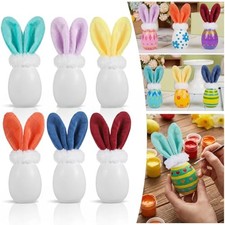 6 Pcs Easter Egg DIY Painting Kit 3D Ready to Paint Your Own Easter Rainbow