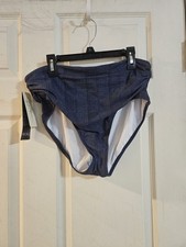 PROFILE BY GOTTEX SWIMSUIT BOTTOM: DENIM PRINT: NEW WITH TAGS: SIZE 14