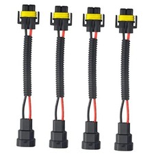 4Pcs 9005 9006 Male to H11 Female Retrofit Wiring Harness Converter H11