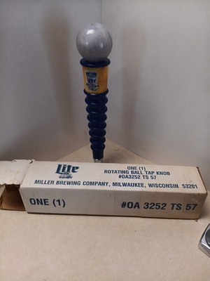 Rare Miller Lite Bloodshot Floating Rotating Eyeball tap handle Original Box Vtg