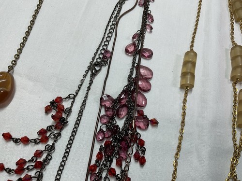 Jewellery Great Job Lot Acrylic, Retro, Boho, Mixed Style Necklaces x8 - Picture 12 of 18