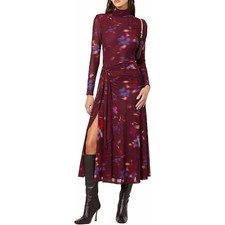 ASTR The Label Aubriella Mesh Floral Maxi XS Sheer Wrap Wedding Guest Dress