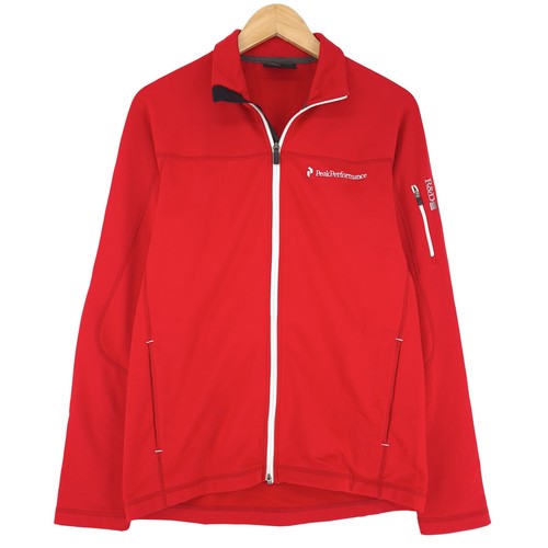 Peak Performance, Peak Performance Vintage TRIGGER Z Red Microfleece Zip Windbreaker Jacket S