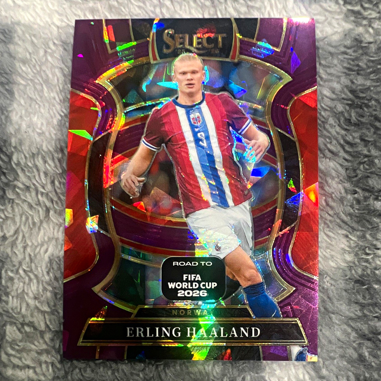 Panini 2025-26 Select Road WC 2026 Erling Haaland Terrace Prizm 15/599 view 1