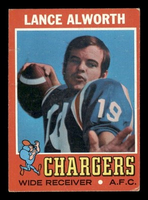 1971 Topps #10 Lance Alworth Chargers HOF Good (2) GD a