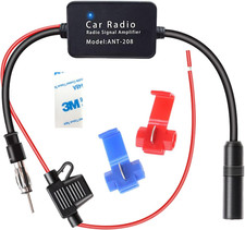 12V Car Antenna Booster, Amplify Signal  Reduce Noise AM FM Radio Antenna Ampli