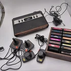 Vtg Sears Tele Games Console Lot Atari 2600 Games Paddles Joy Sticks Read