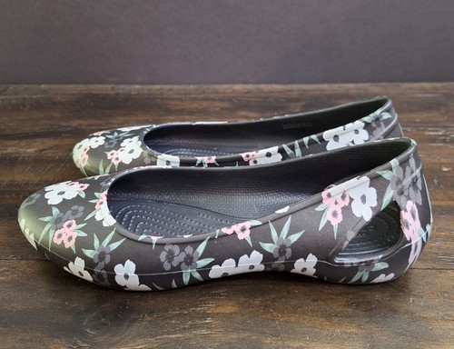 CROCS Laura Floral Printed Ballet Flats Boho Casual Women's Size 9 - Picture 3 of 13