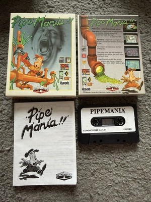 Pipe Mania Game Rare Empire boxed Commodore 64 (C64, C128) - 1989 Puzzle Arcade