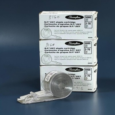 Swingline S.F. 227 Staple Cartridge Lot 3 5000 Staples 69495 USA 2-70 Sheets