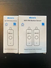 WIOONI Motion Sensor WiFi Human Presence Sensor, 2 pack White/ 1 pack Black