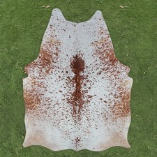 100 Real Natural Area Cow Hair On Cowhide Skin Floor Rug Carpet 74"x61" CC1365