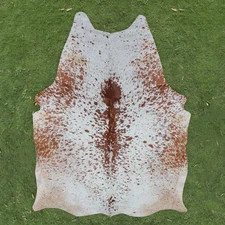 100% Real Natural Area Cow Hair On Cowhide Skin Floor Rug Carpet(74"x61") CC1365