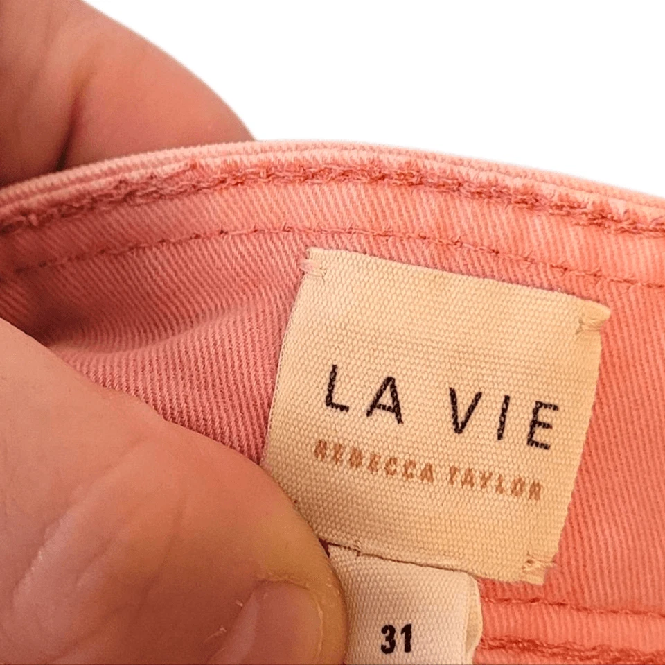 La Vie Women's Salmon Pink Cargo Pants Size 31 - Image 3 of 4