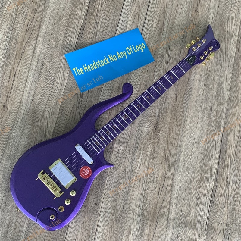 Solid Body Electric Guitar SH Pickups Stainless Rounded Fret Edge Purple From US