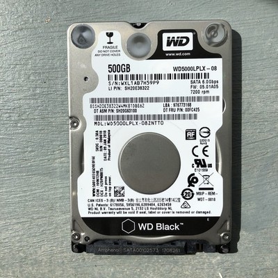 Western Digital WD Black 500 GB 2.5 Zoll SATA HDD 7200rpm Interne Festplatte