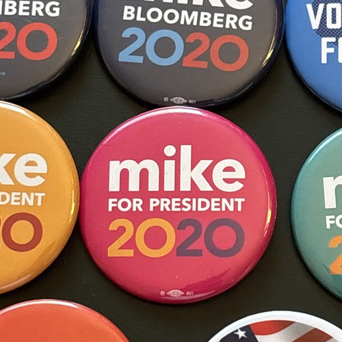 11 Different 2020 Mayor Mike Bloomberg 2.25" Buttons Democratic Primary - Picture 7 of 12