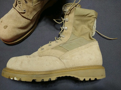 Bates Vibram Gor-tex Lace Up Boots Men 10.5 Beige Hiking Military Hunting Durabl Bates Men main image 4