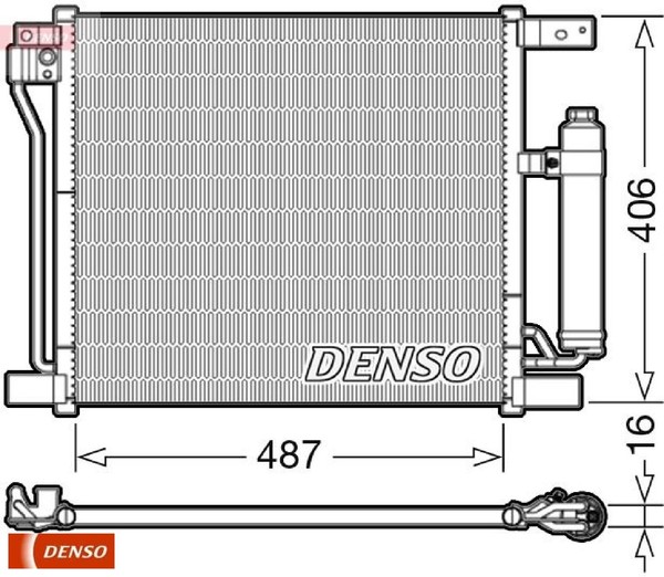 Denso DCN46021 Kondensator FüR Klimaanlage Kondensator Klimaanlage FüR Nissan-image