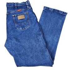 Wrangler Womens Cowboy Cut Slim Fit Jeans 15x32 34x31 Blue Stonewashed Stretch