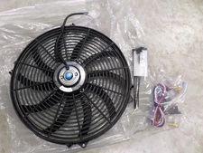 BLACKHORSE-RACING 16" 16 Inch Electric Radiator Fan High 3000 + CFM Thermostat W