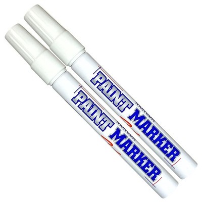 Paint Markers Oil-Based Pen Permanent Waterproof 1 Count (Pack of 2), White 