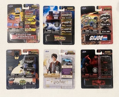 Jada Nano Hollywood Rides Lot Of 6 Transformers GI Joe Back To The Future Batman