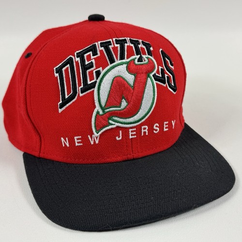 Mitchell Ness New Jersey Devils Hat NHL Baseball Cap Snapback Wool Red Big Logo - Bild 7 von 14