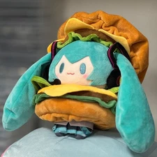 Hatsune Miku Hamburger Stuffed Miku Kawaii Plush Doll 15CM Anime Toy Gift Decor
