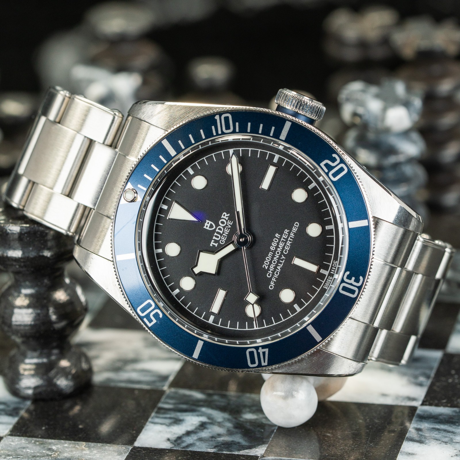 TUDOR Black Bay Black Dial & Blue Bezel 41mm Bracelet Box & Papers