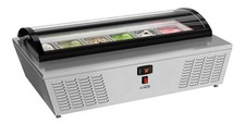 KoolMore Countertop Ice Cream Display Freezer with Curved Glass Top45 in. 6-Pan