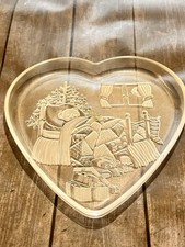 Vintage Collectible Mikasa Walther Crystal W Germany Heart Shaped Serving Tray