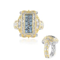 Cavill Silberring Aquamarin 0,9Ct 925 Sterling Vintage Damenring