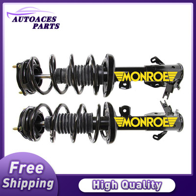 2 Monroe Quick-Strut Left+Right Front Struts Shock Coil Springs for Honda Civic