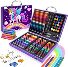 "Art Supplies Kit for Kids Ages 4-12,Unicorn Art Case Coloring Set,Drawing Kits