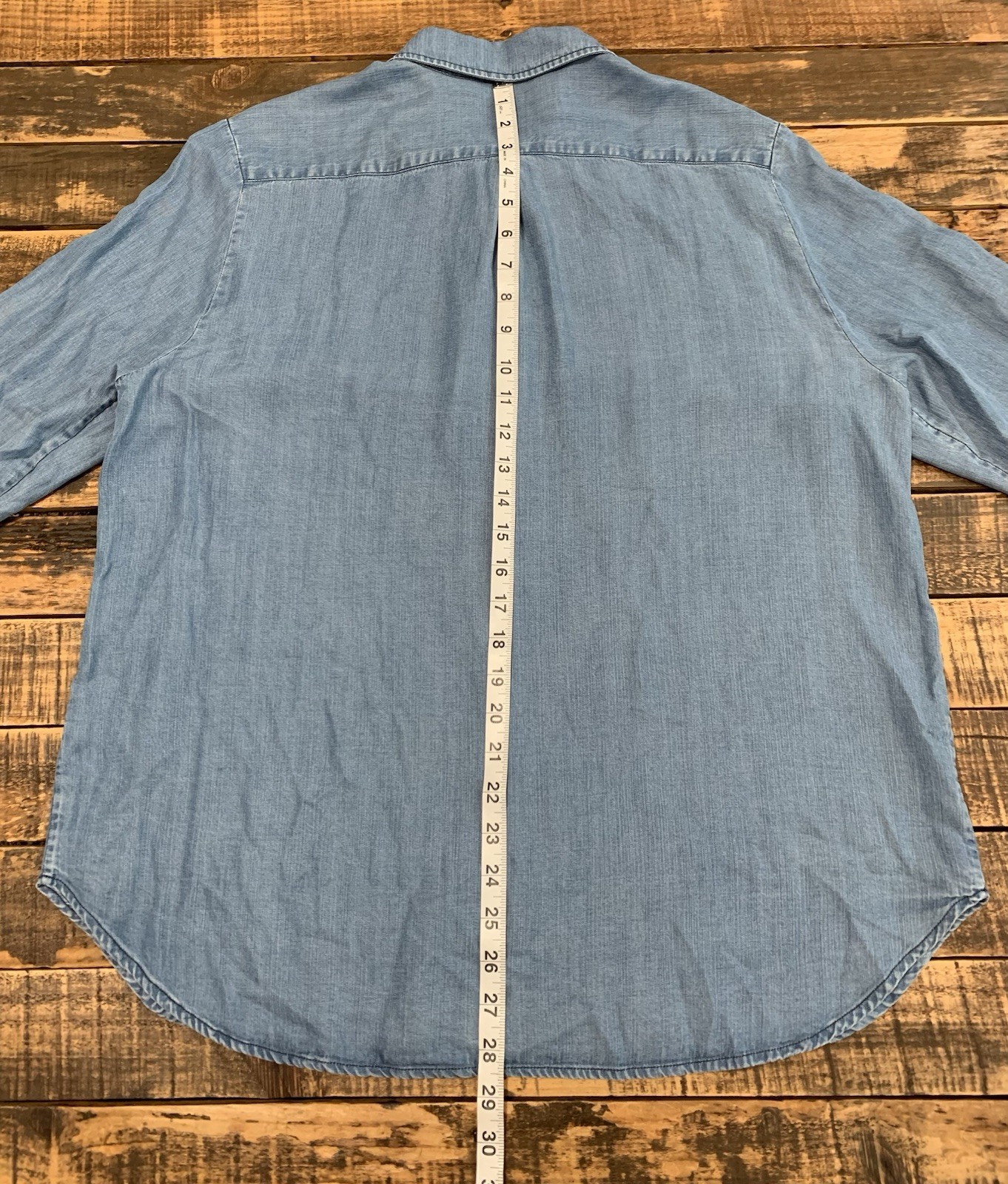 EUC Peruvian Connection Chambray Button Shirt Wom… - image 5