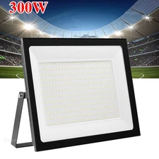 300W Watt LED Flood Light Outdoor Spotlight Cool White Garden Security Lamp 110V