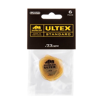 Dunlop 421P73 Ultex Standard 0,73 mm - 6 x Gitarren-Plektren/Gitarrenplektren Spieler-Pack