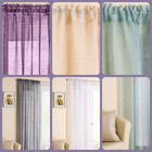 Casablanca Sparkle Purple Grey White Cream Single Voile Net Curtain Slot Top