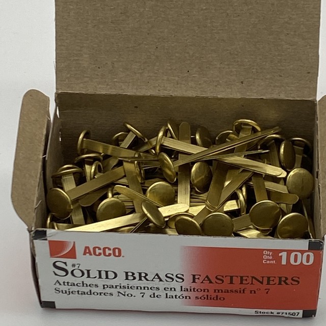 Acc71507 ACCO Brass Prong Paper File Fasteners for sale online eBay